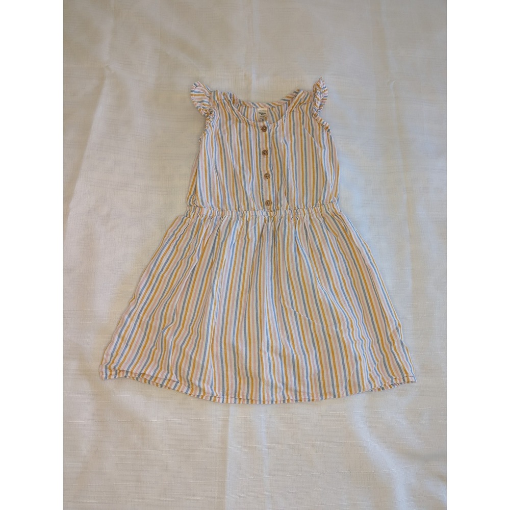 OshKosh‎ B'gosh Girls Linen Cotton Striped Dress